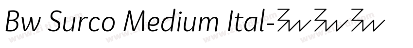 Bw Surco Medium Ital字体转换